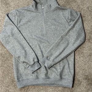 ALO Yoga Men's Heather Gray Zip-Up Sweater